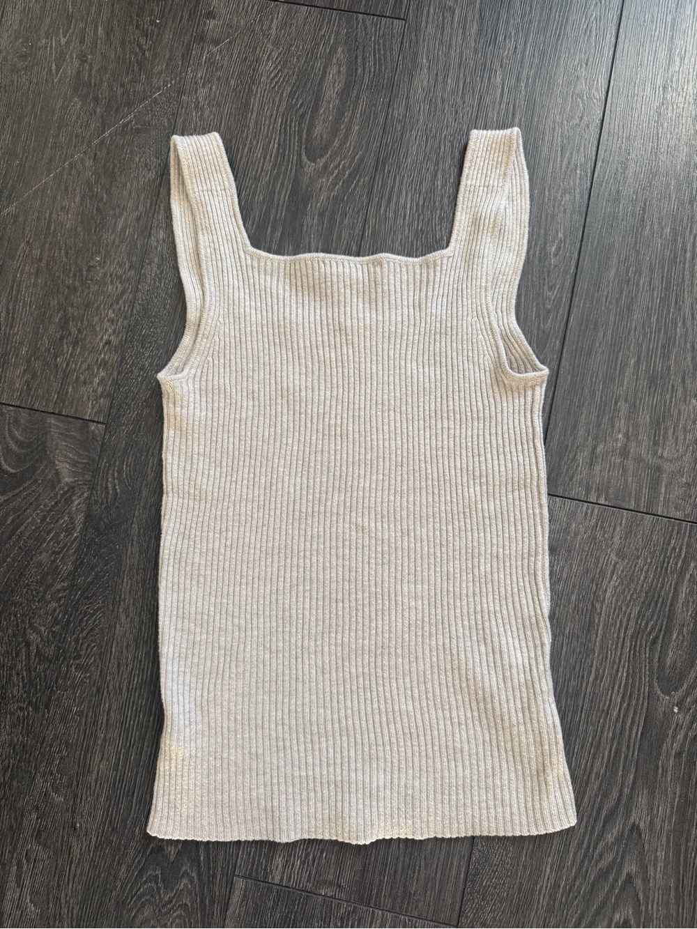 Splendid Neutral Ribbed Square-Neck Tank - Picture 2 of 3